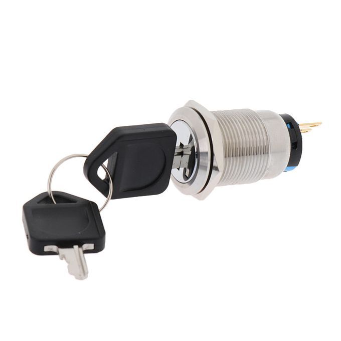 19mm Two Tranches Key Rotary Control SPDT Latching Pushbutton Switch