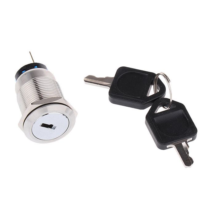 19mm Two Tranches Key Rotary Control SPDT Latching Pushbutton Switch