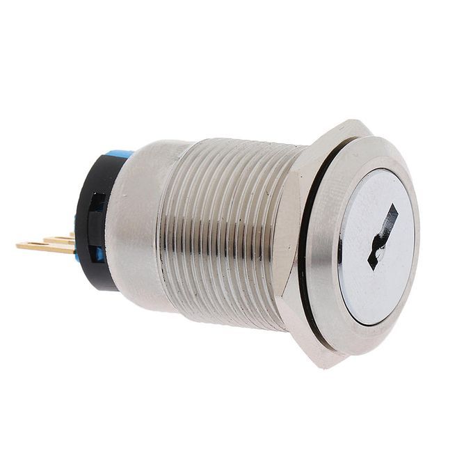 19mm Two Tranches Key Rotary Control SPDT Latching Pushbutton Switch