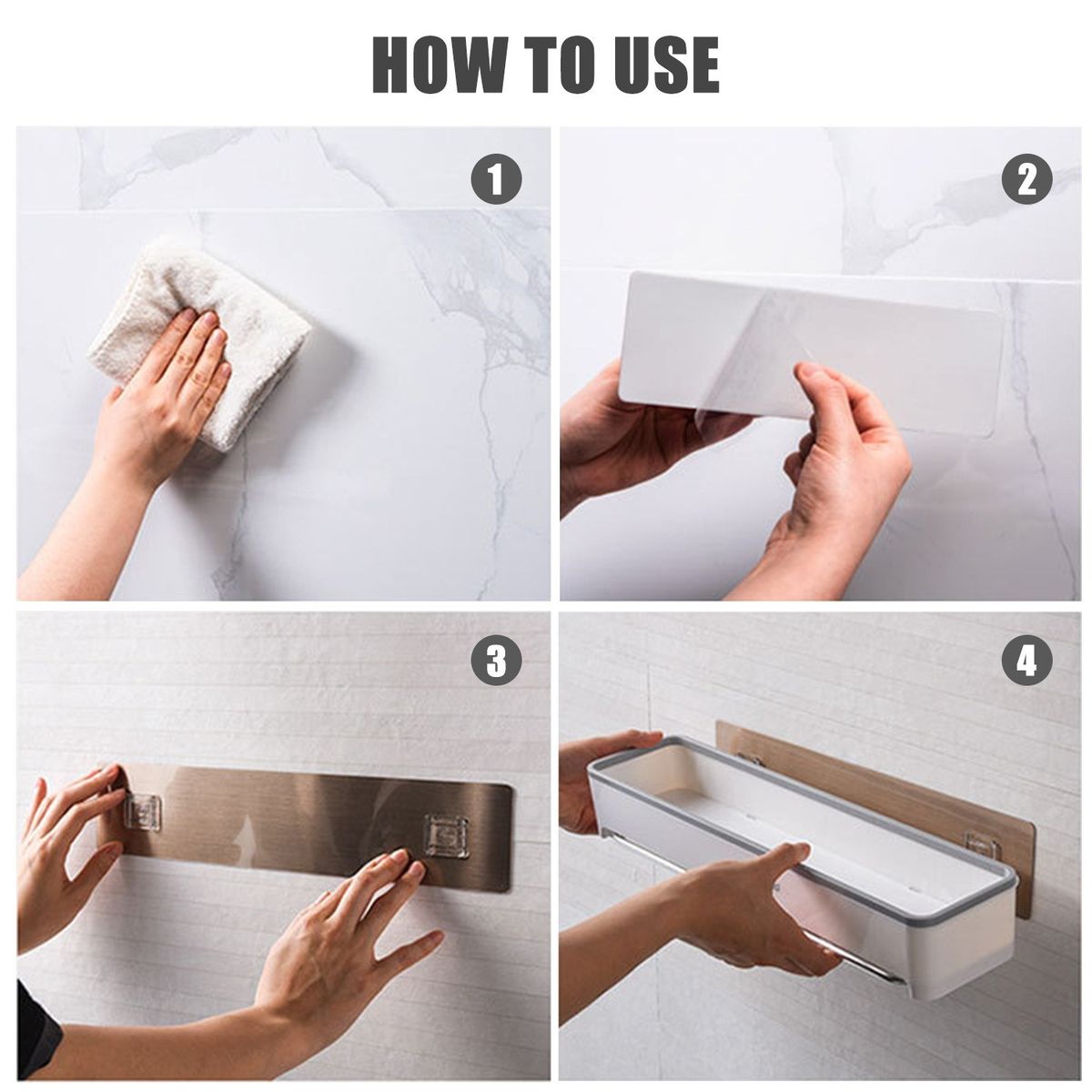 Shower Shelves With Towel Bar Adhesive Bathroom Shelf Wall