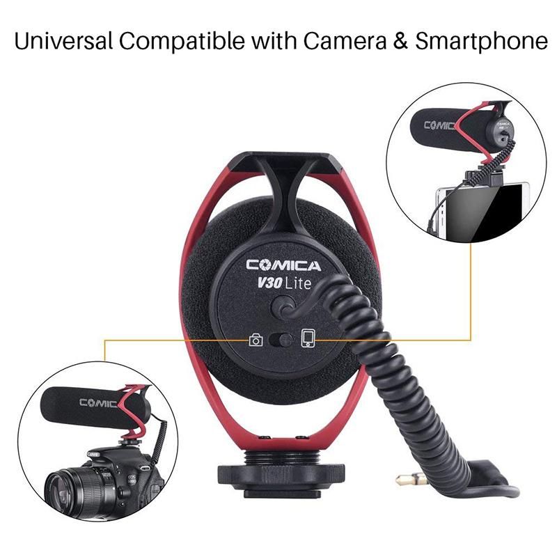 Portable On Camera Microphone Interview Conference Living Record Video Mic VS RodeMic Go Microphone for Canon Nikon DSLR