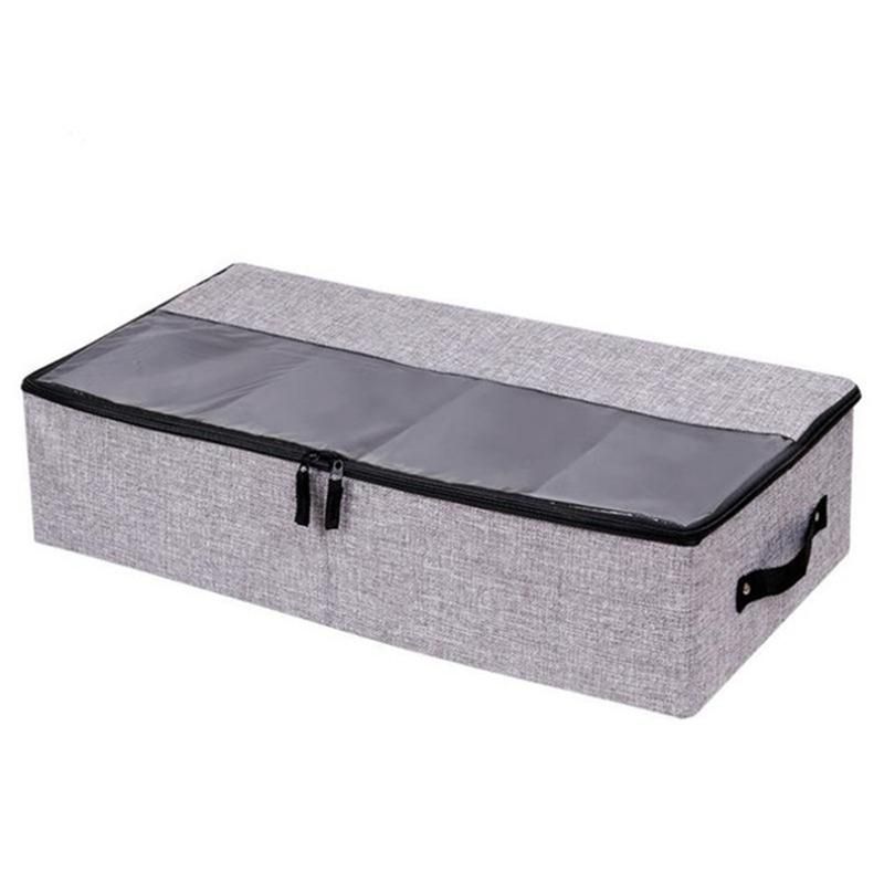 Foldable Storage Box For Shoes Closet Sock Dark Gray