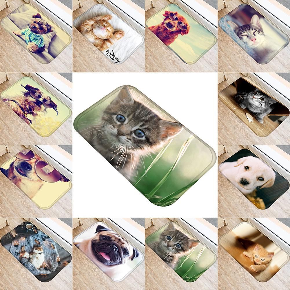 40x60cm Bedroom Floor Cushion Cute Cat Dog Glasses