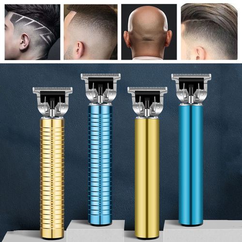 Professional Men Electric USB Hair Clipper Trimme Blue Round