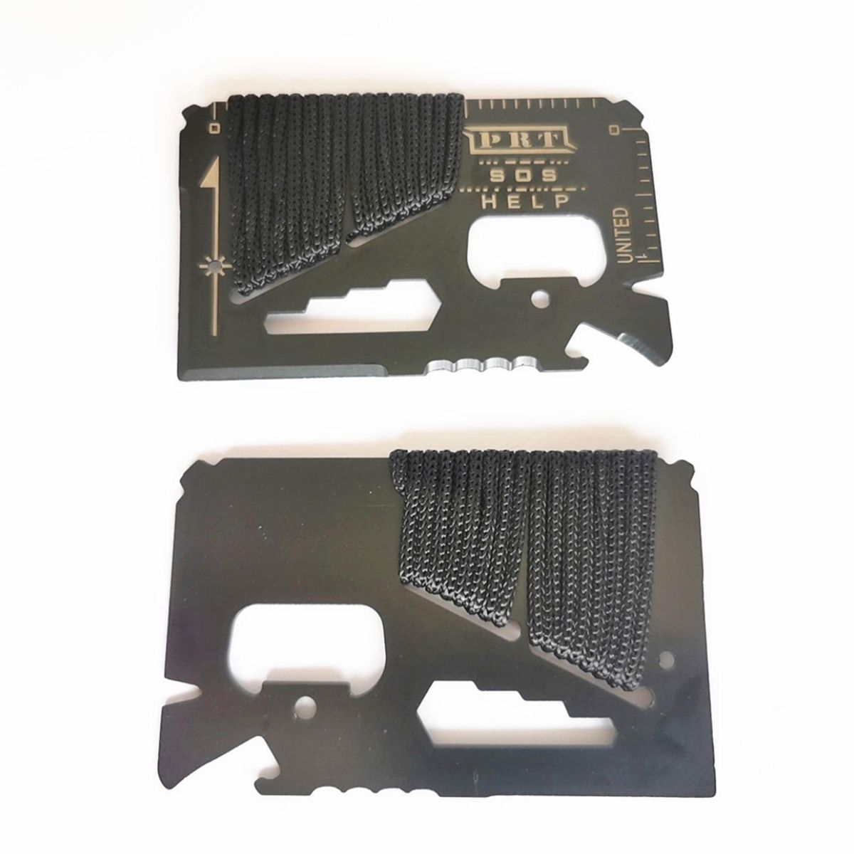 Card Tool Tiny Pocket Camping Gear Multifunction Card Black