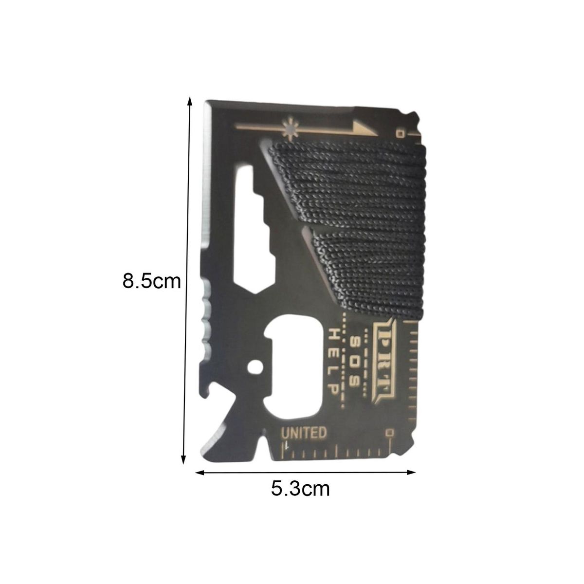 Card Tool Tiny Pocket Camping Gear Multifunction Card Black