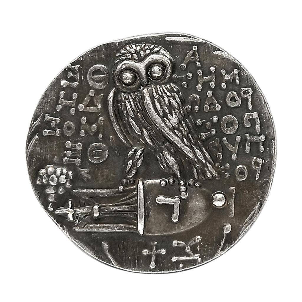 5Pcs Ancient Greek Owl   Silver Coin Goddess Of Wisdom Coin Art