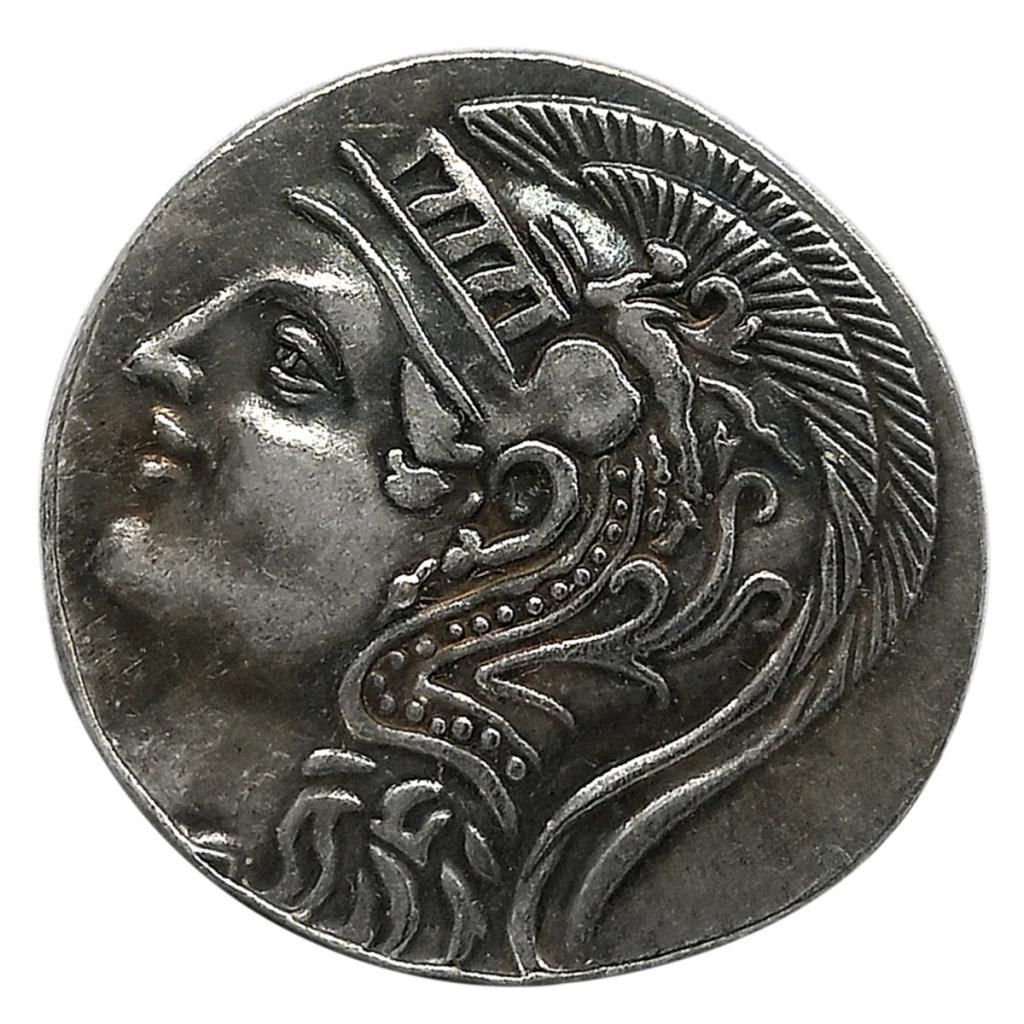 5Pcs Ancient Greek Owl   Silver Coin Goddess Of Wisdom Coin Art