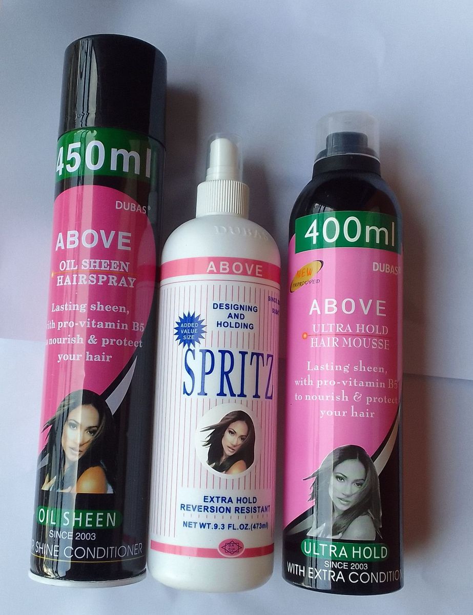 HAIR STYLING OIL SHEEN 450ml + DESIGNING AND HOLDING SPRITZ 473ml + ULTRA HOLD MOUSSE 400ml