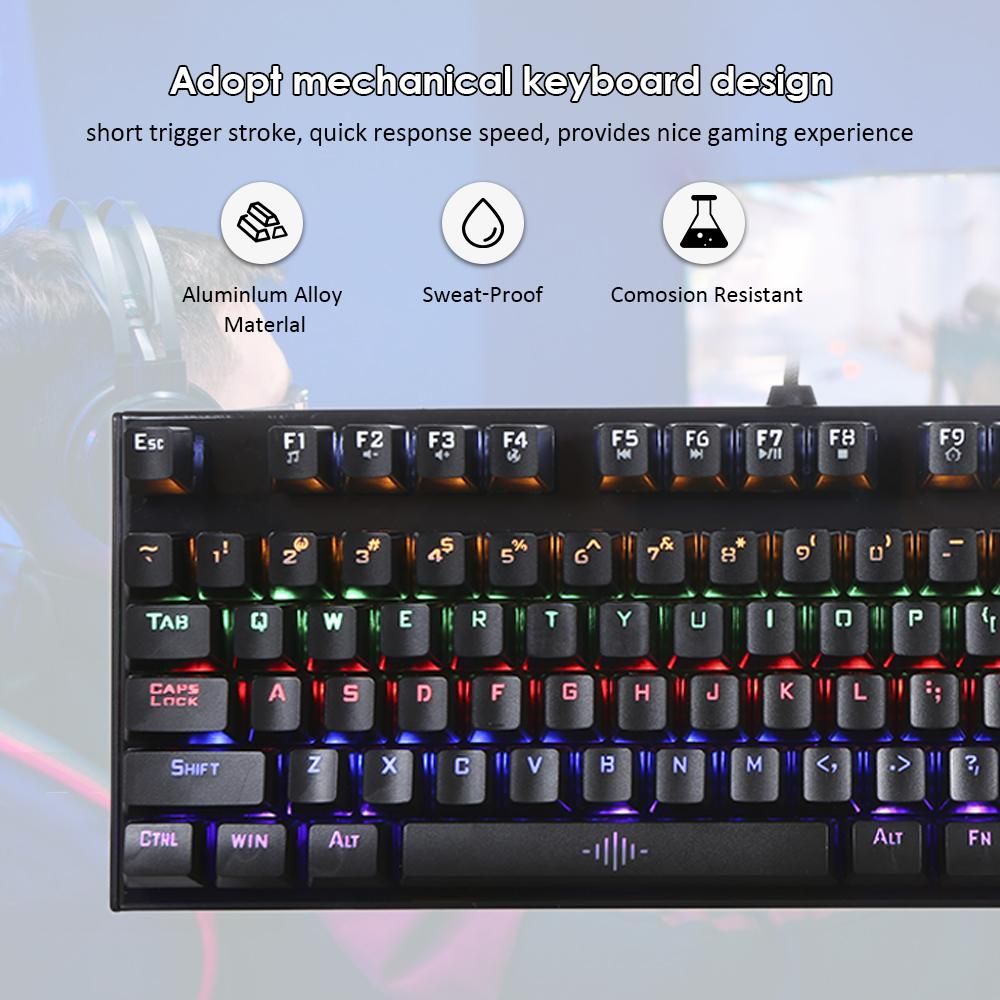 Illuminated Keyboard 87 Keys Gaming Keyboard USB Powered Operated 3 Levels Adjustable Brightness Dimmable for Computer Laptop E-sports Compatible with WINDOWS/95/98/Me/NT/XP/W7 System