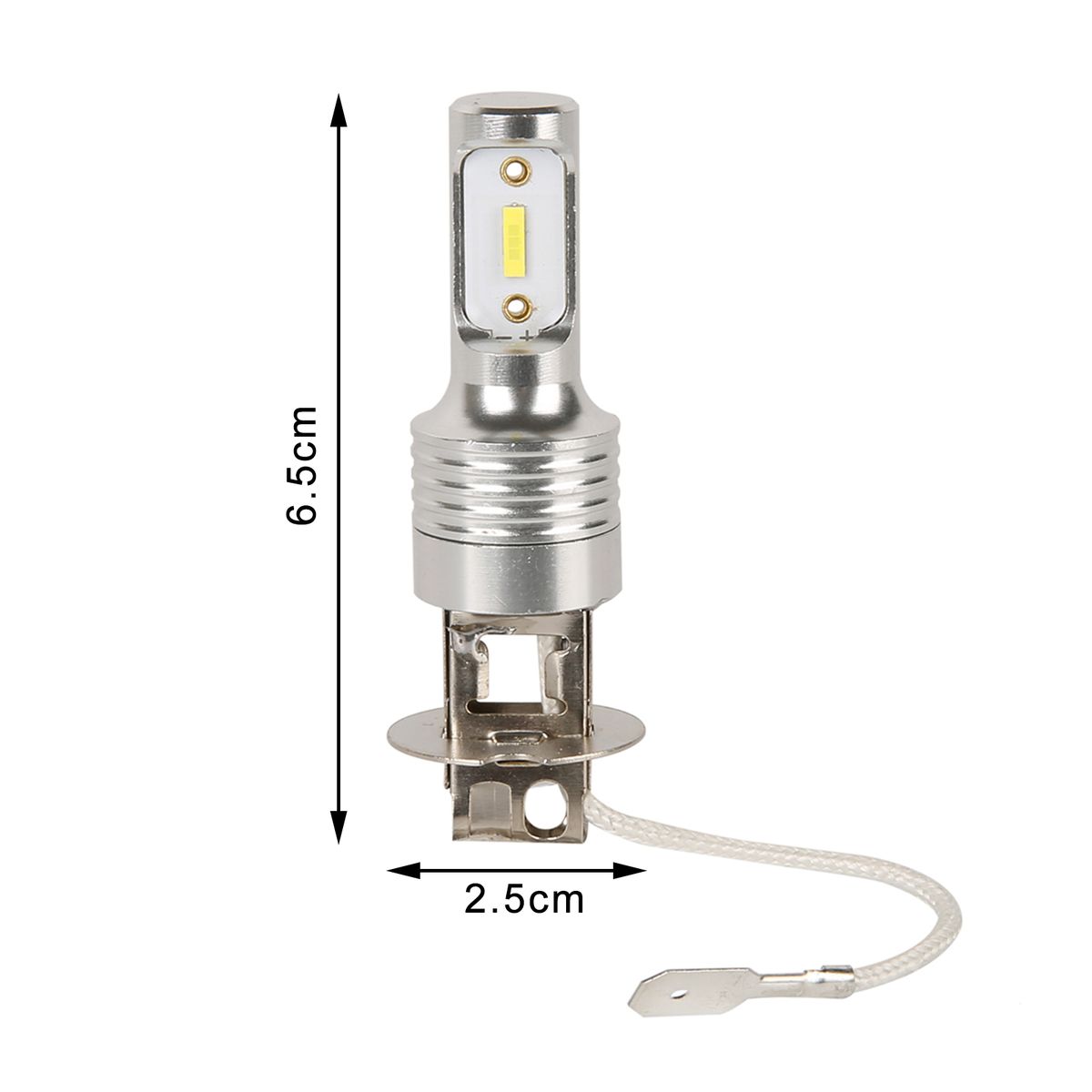 2Pcs H3 30W IP67 LED Fog Lamp White Light Super Bright
