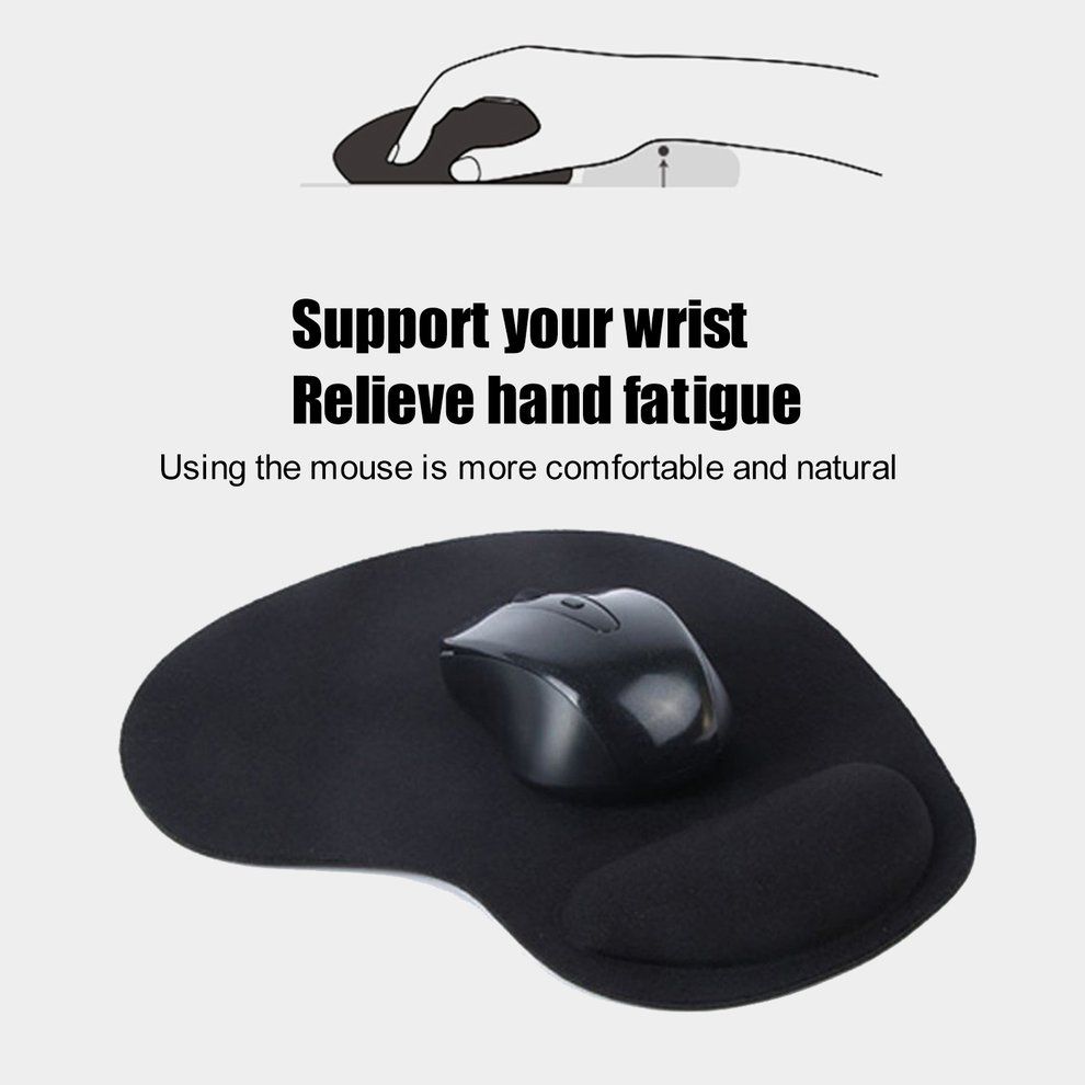 Eva Foam 3D Mouse Pad Wrist Rest Mousepad Wristbands Mousepads-black