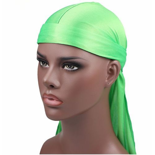 Premium Sliky Durag Bandana Unisex Grass Green