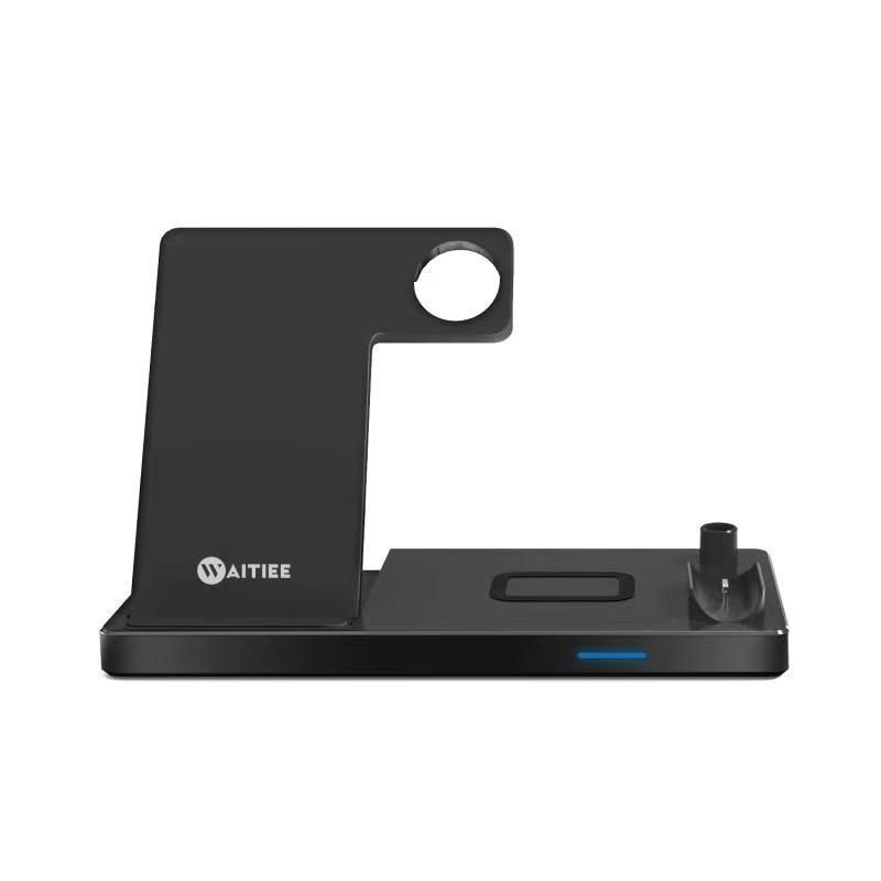 The new private model four-in-one wireless charger is suitable for Apple mobile phone watch headset vertical wireless charging bracket