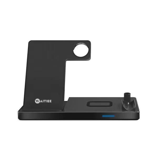 The new private model four-in-one wireless charger is suitable for Apple mobile phone watch headset vertical wireless charging bracket
