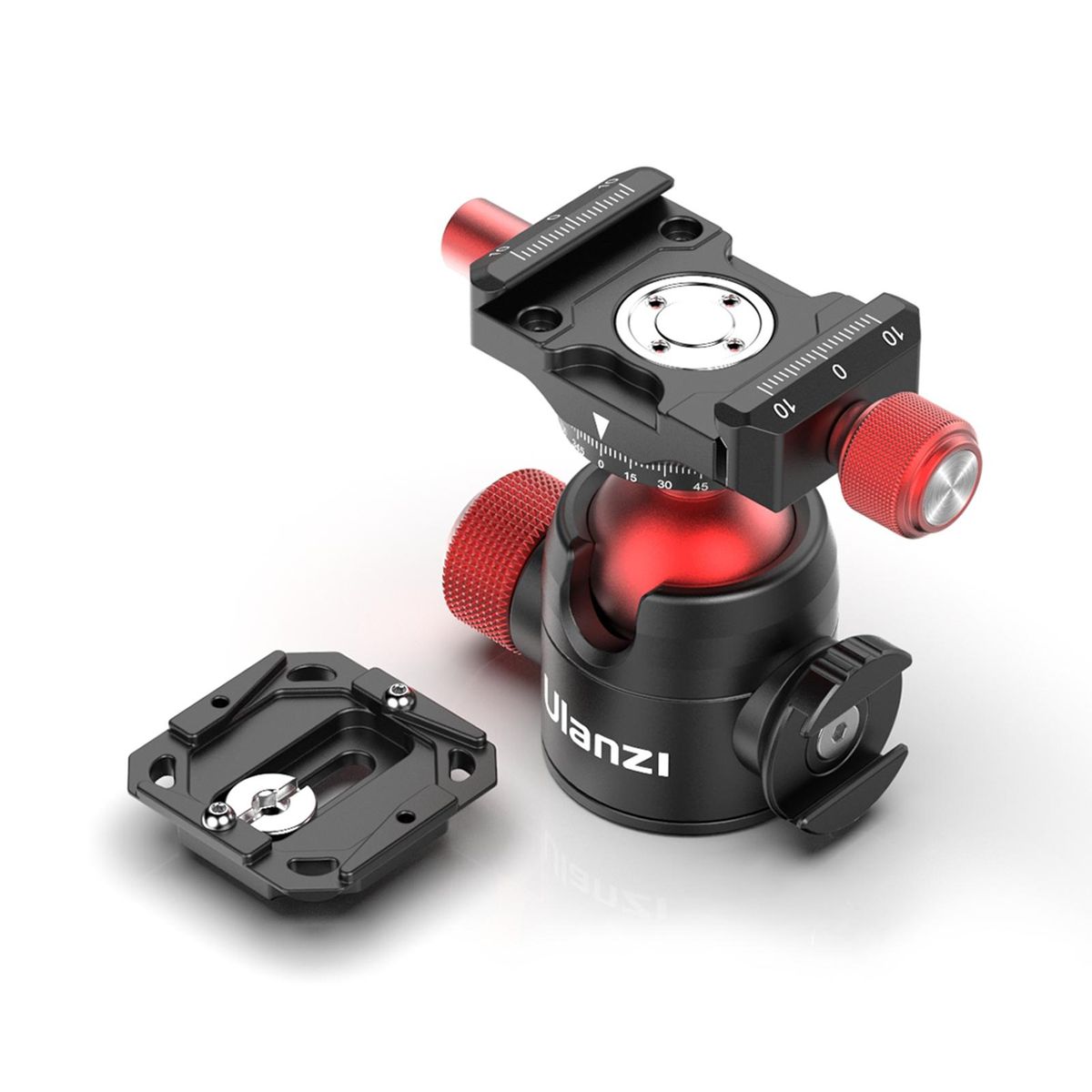 Ulanzi U-70 Mini Ball Head Dual 360° Panorama Adjusting with Cold Shoe Mount Quick Release Plate Compatible with Arca-Swiss Peak Design Quick Release