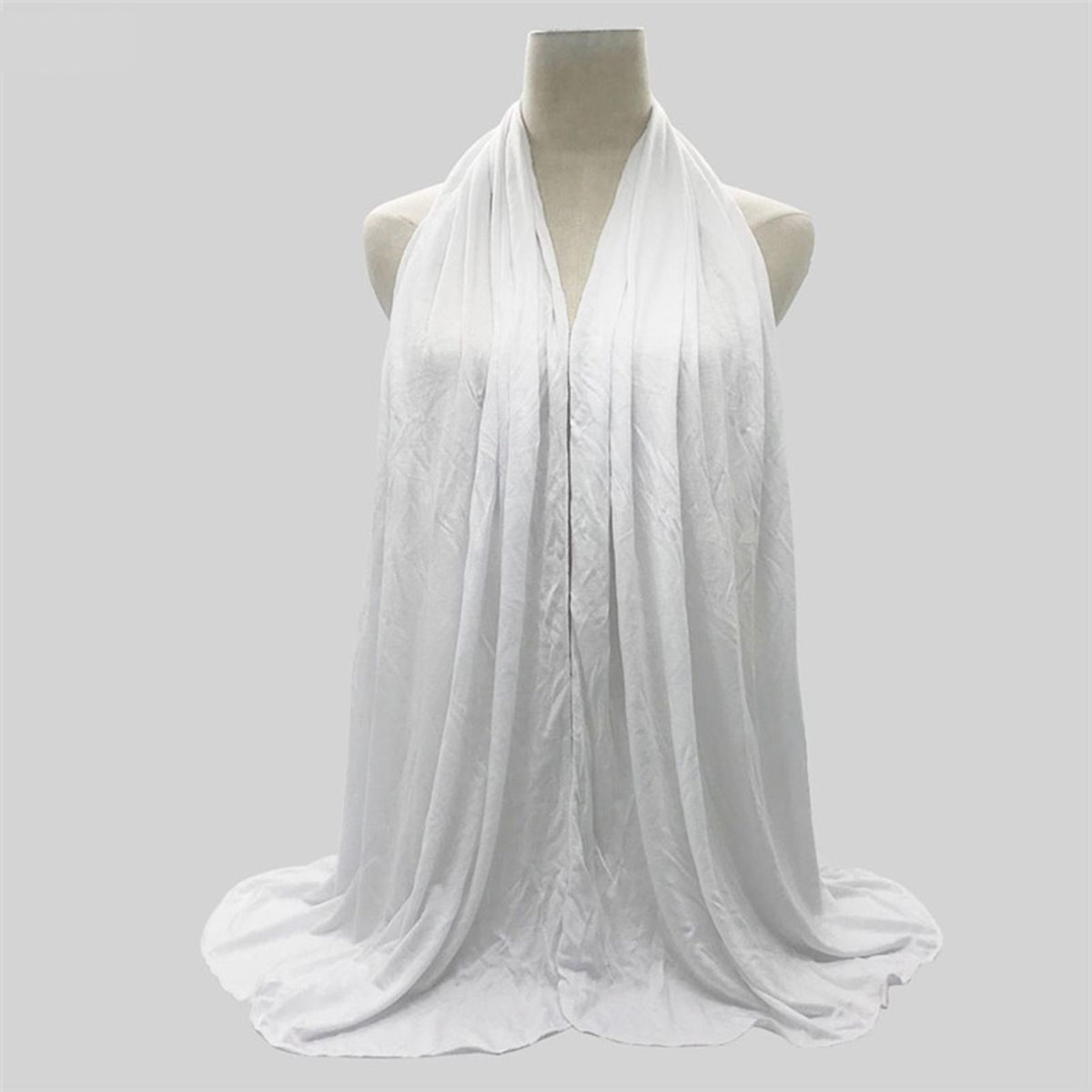 Ladies Scarf Anti-Sun Long Head Wrap Scarf White