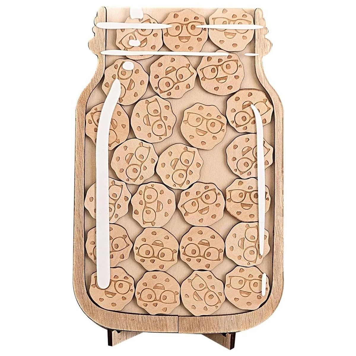 Kids Reward Jar Encourage Positive Behavior with Wooden for Home Brown
