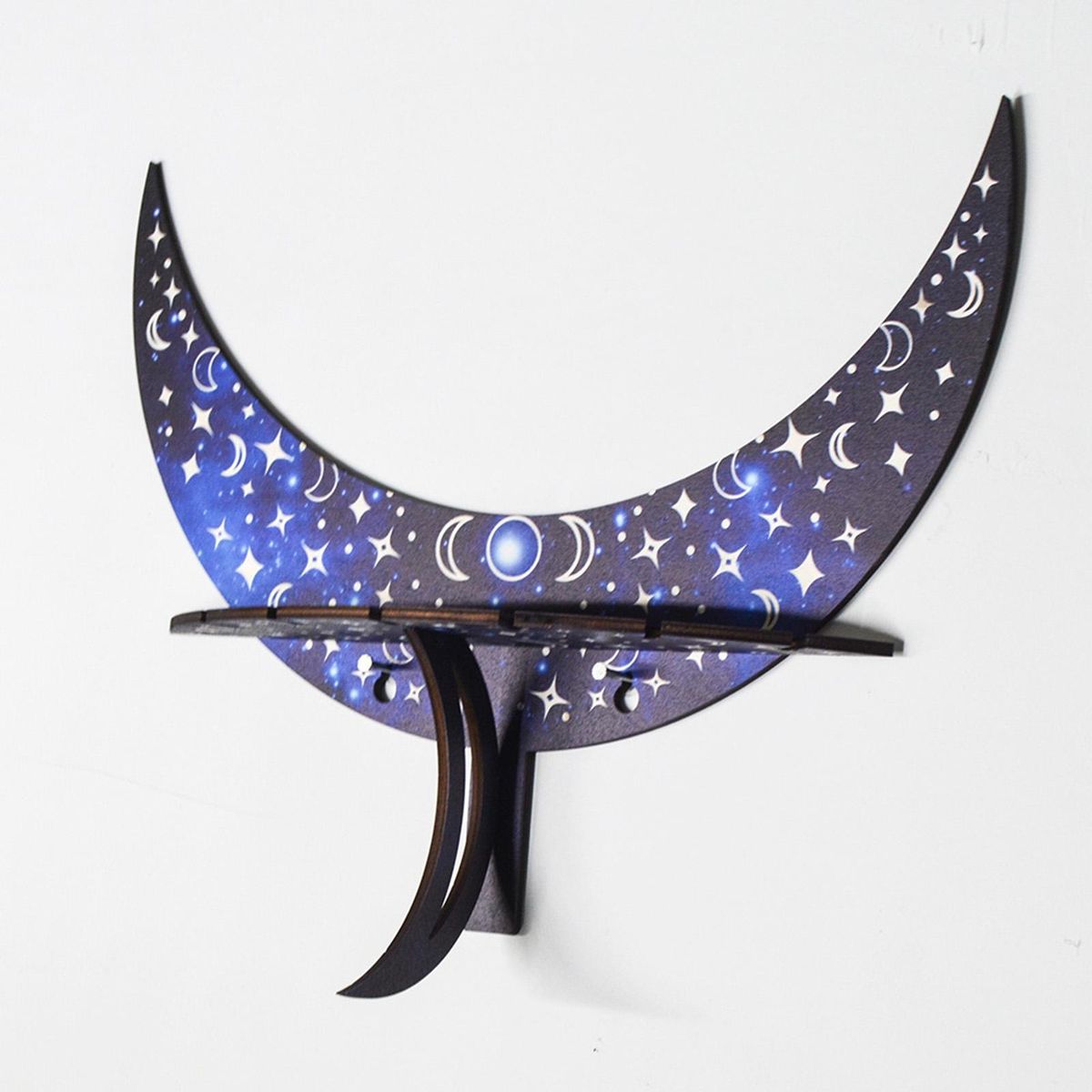 Storage Shelf Boho Style Storage Stand Blue