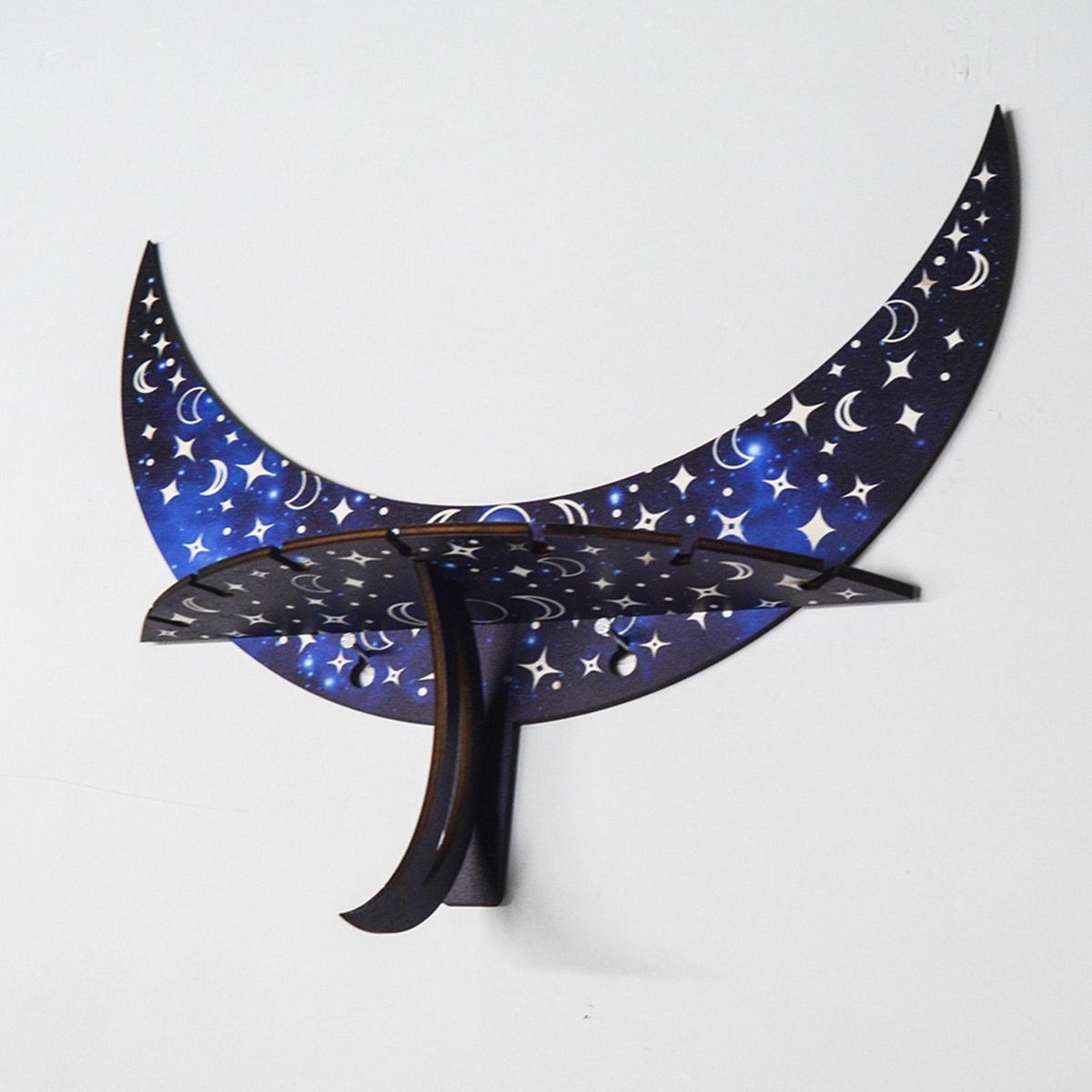 Storage Shelf Boho Style Storage Stand Blue