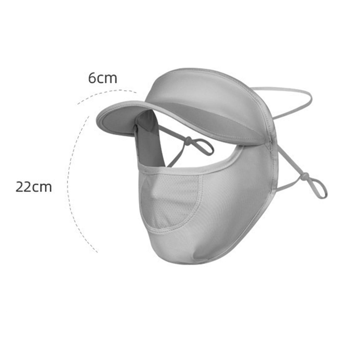 Cycling Hat Face Hood Solid Color Lace Up Adjustable-Blue