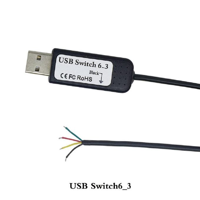 USB Switch Cable 7 Core Connect To 6pcs Different Pedals DIY