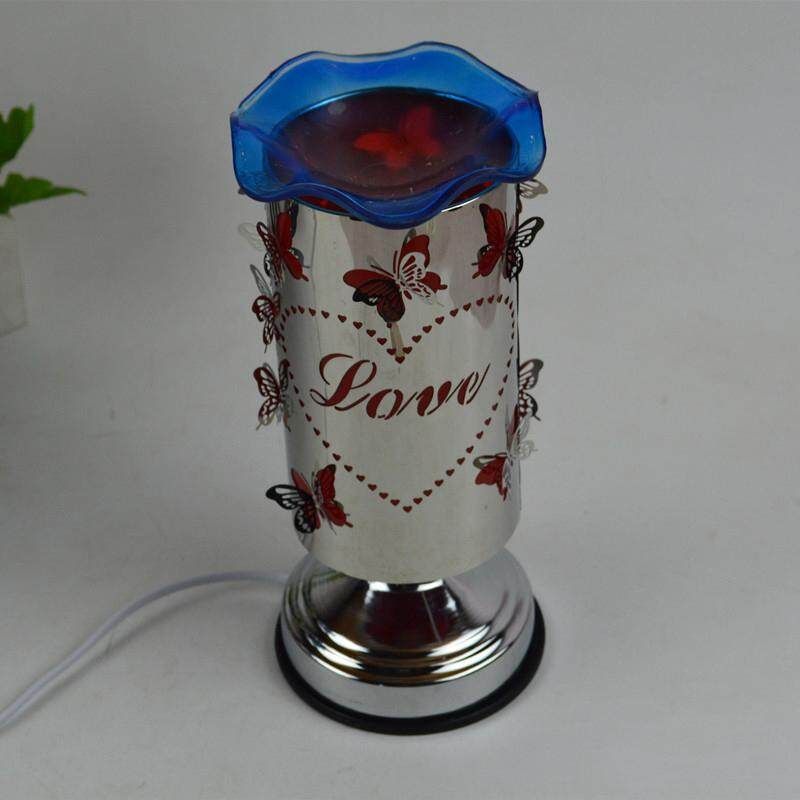 #Plug EU Home Decor Butterfly Scented Lamp Plug-in Touch Sensor Bedroom Bedside Table Lamp Creative Gift Stove 220V Blue Beauty Gauge