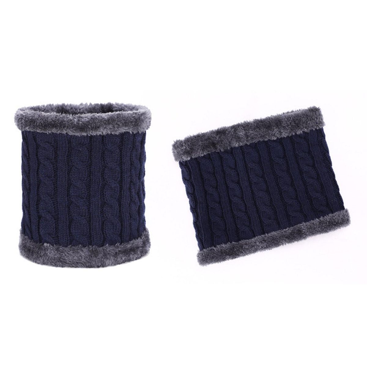 Stretchy Neck Wrap Cozyride Versatile Neck Wrap Warm for Outdoor Navy Blue