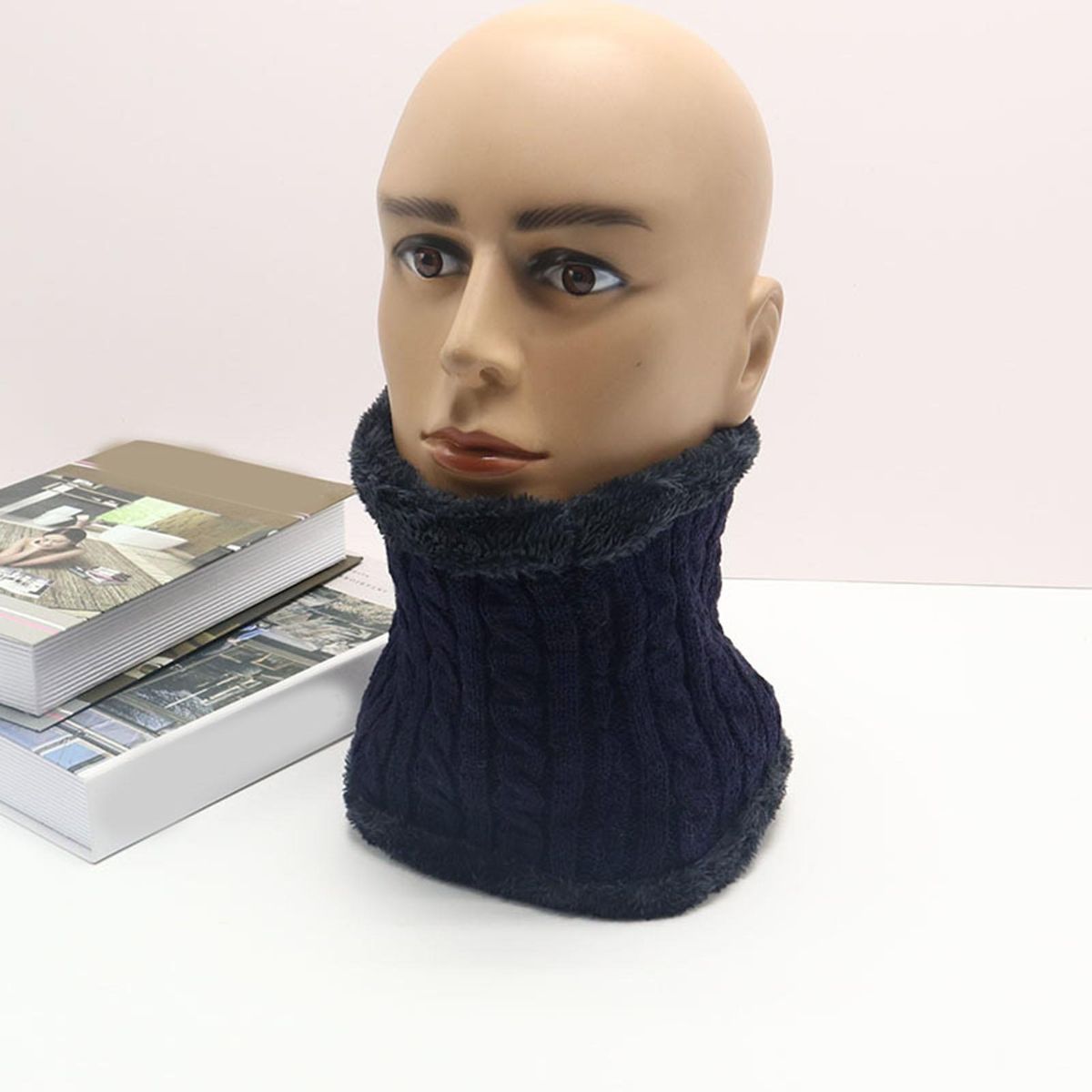 Stretchy Neck Wrap Cozyride Versatile Neck Wrap Warm for Outdoor Navy Blue
