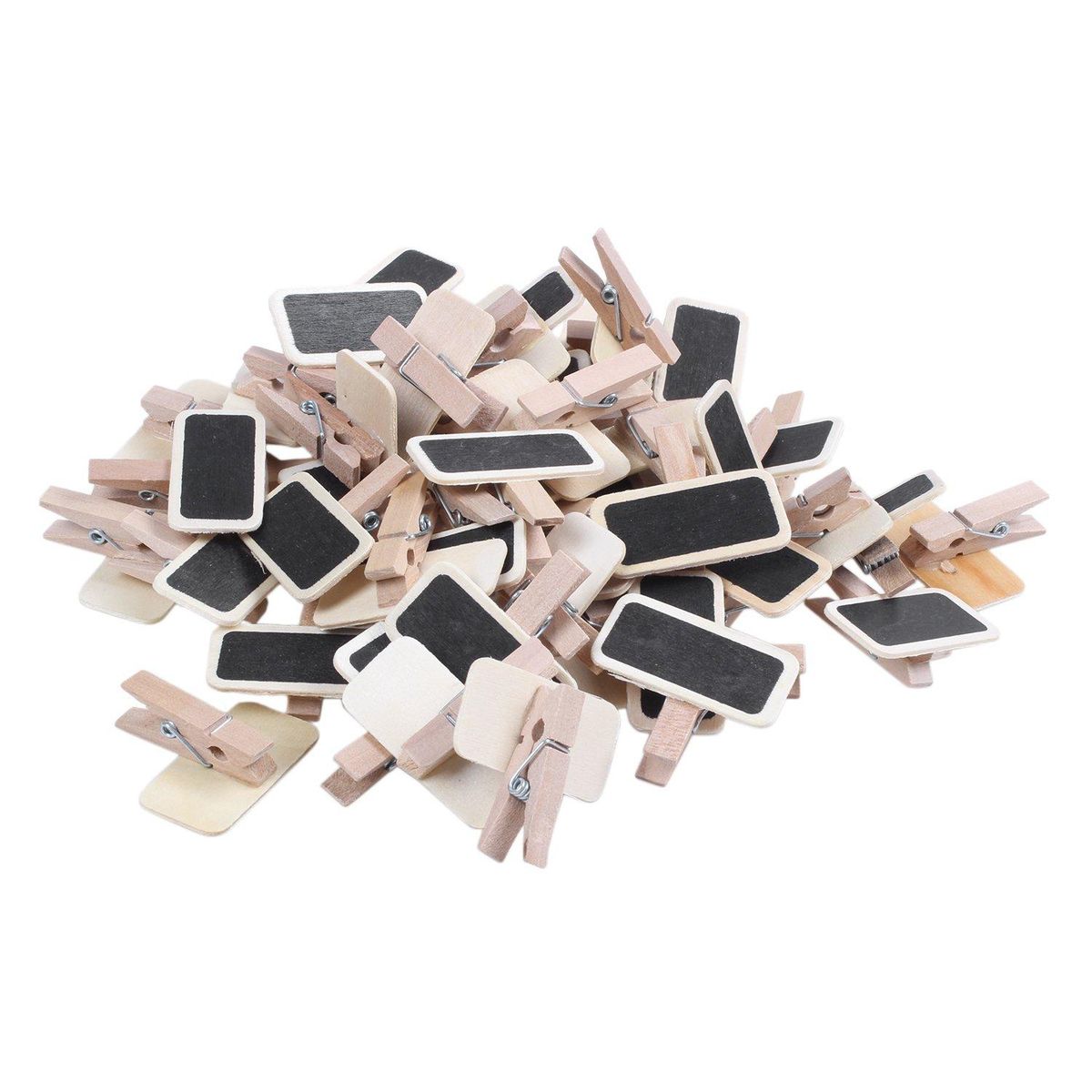 50 Mini blackboard wood message slate rectangle clip clip panel card memos label Item price place number table