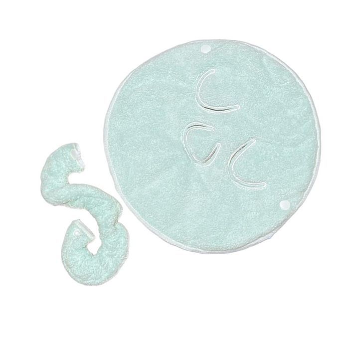 Facial Towel Mask Hydrating  Anti  3 Hole Strap Green