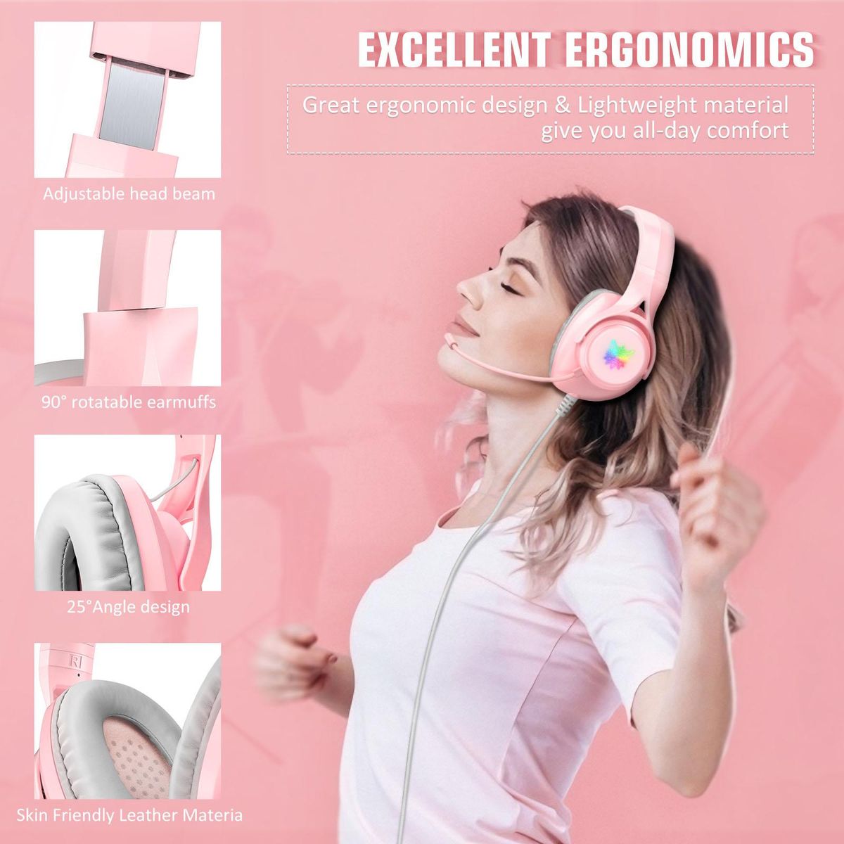 ONIKUMA X16 Wired Headset with Noise Reduction Microphone