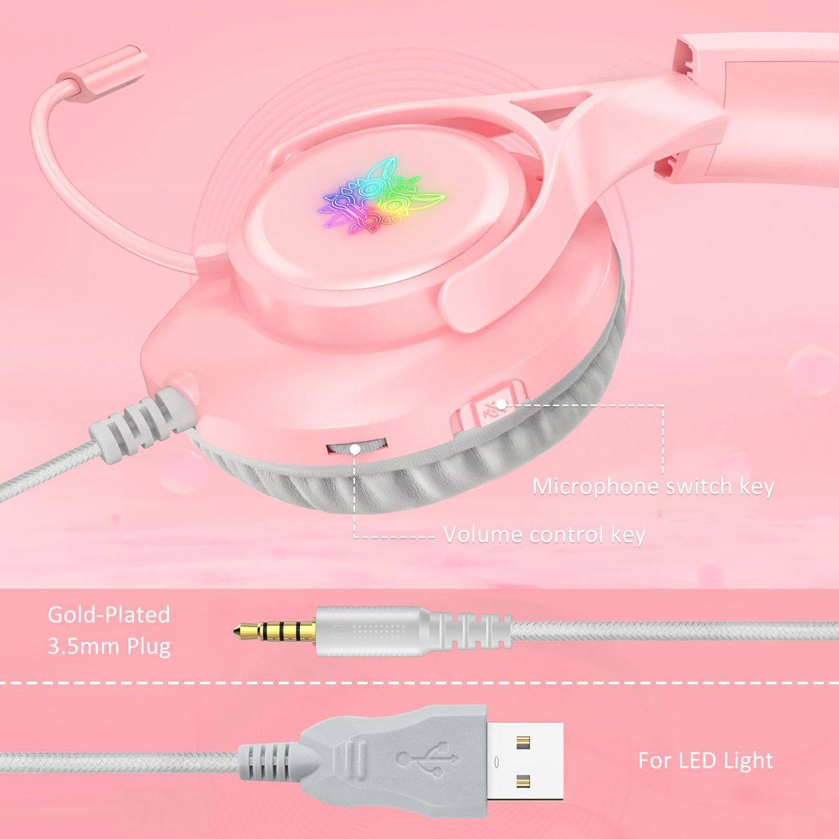 ONIKUMA X16 Wired Headset with Noise Reduction Microphone