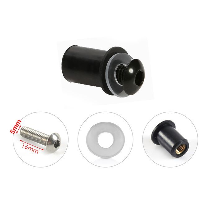 10 Pieces Universal Windscreen Windshield Bolts Screw Kit M5 5mm Green