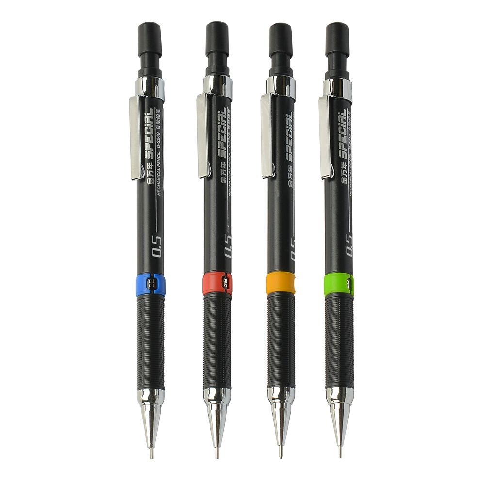 2 PCS Jin Wannian 0.5/0.7mm Student Mechanical Pencil Kids Sketch Drawing Material Tool, Style:0.5mm
