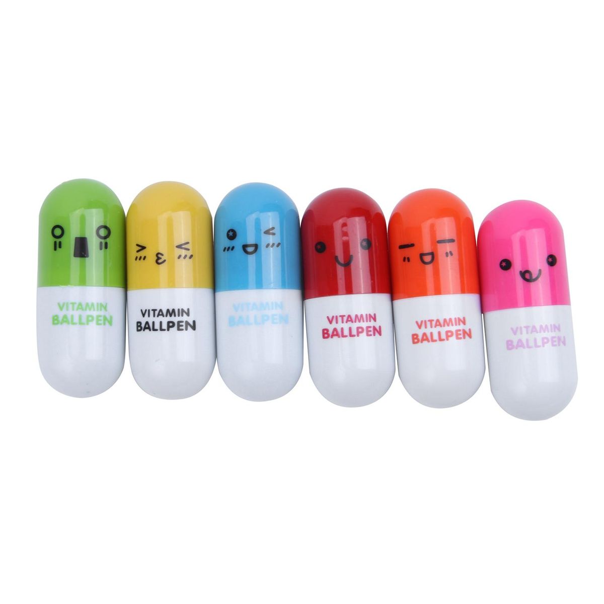 24pcs Vitamin pill Ballpoint Pen, Novelty Retractable Gift