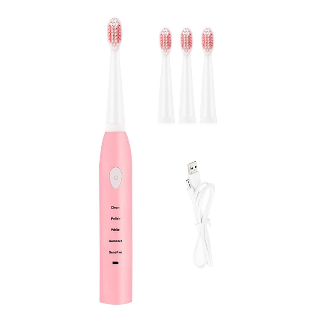 IPX7 Waterproof Electric Toothbrush One-button Start-Pink