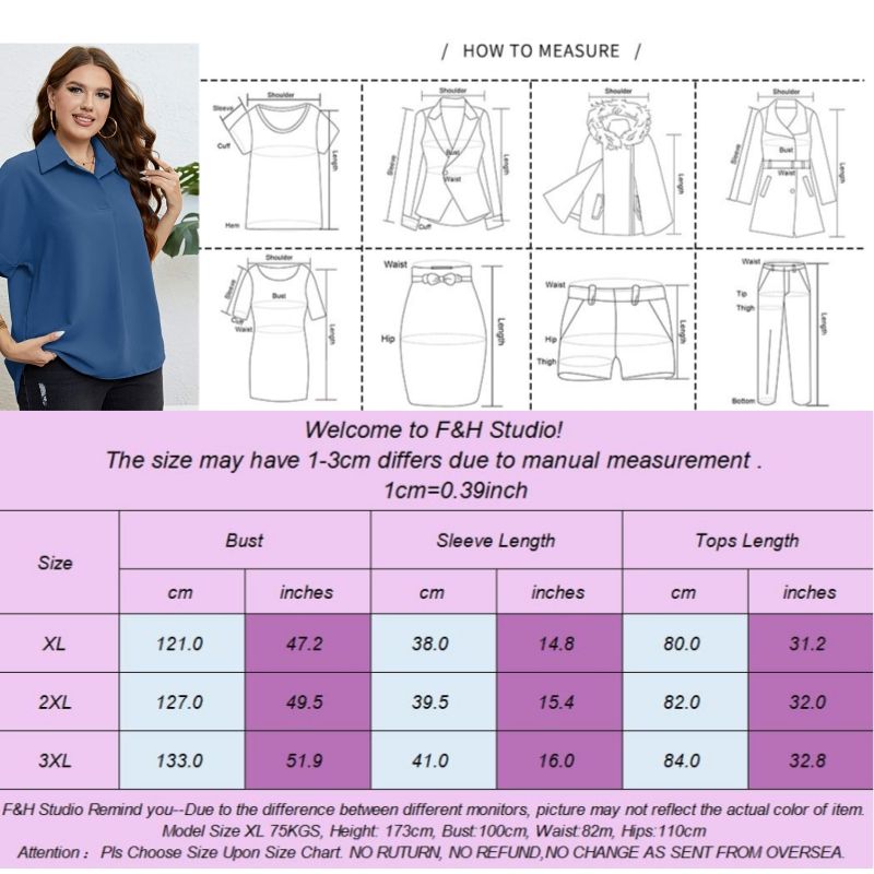 F&H 3413 XL-3XL Plus Size Short Sleeves Shirt Yellow