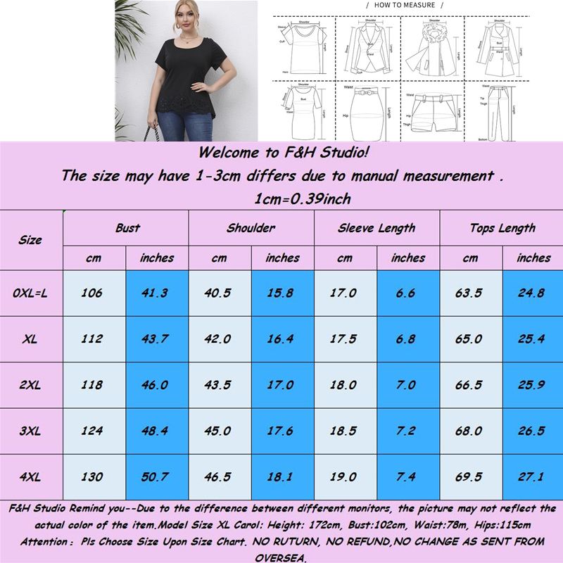 L-4XL Women Basic Curve Big Size Tops Round Neck Short Sleeves Work OL Office Plus Size T-Shirt 2921