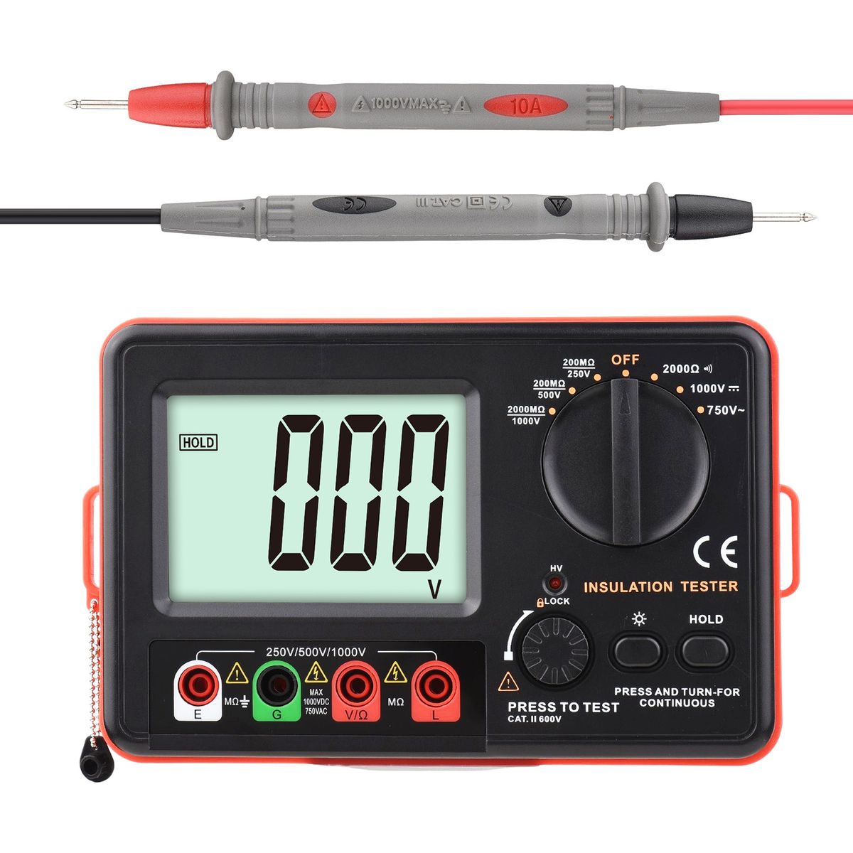 Digital Insulation Resistance Tester With LCD Backlight