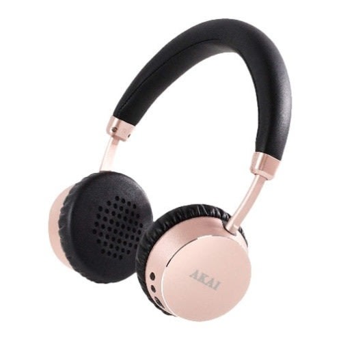 Wireless Headphone With Bluetooth Connection, Built In Microphone - Black & Gold