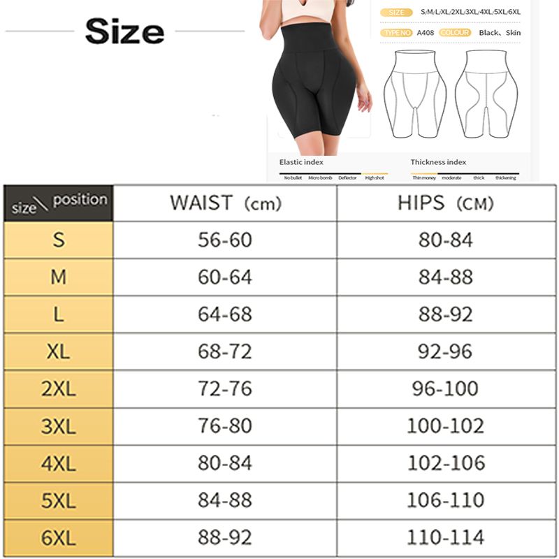 Booty  Lifter High Waist Trainer Thigh Women Shapewear Seamless   Lift Hips Pads Faja Shaper Padding Pants