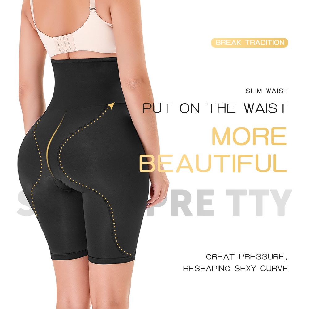 Booty  Lifter High Waist Trainer Thigh Women Shapewear Seamless   Lift Hips Pads Faja Shaper Padding Pants