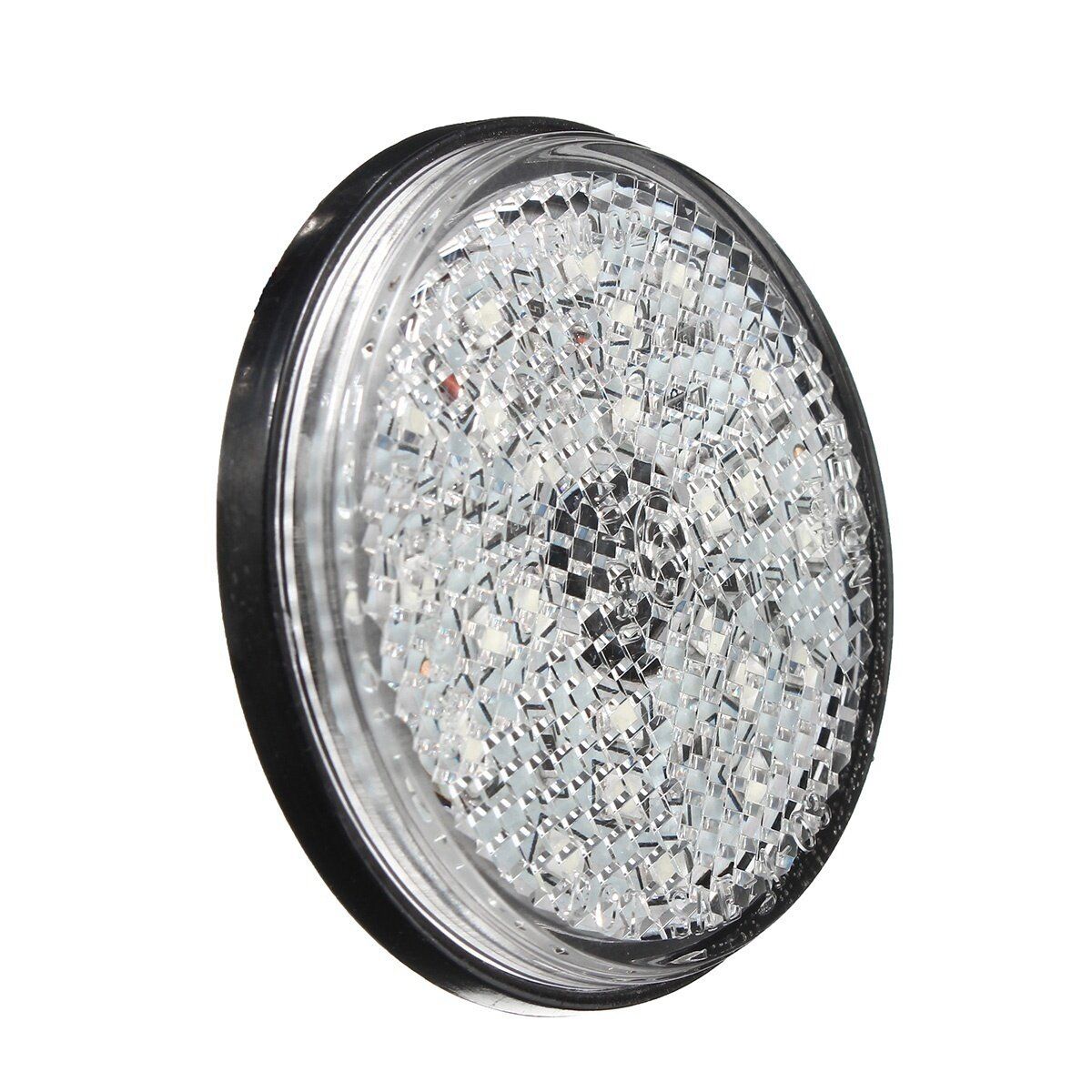 2 PCS Round Reflector LED Light Rear Tail Brake Stop Signal 12V For Toyota COROLLA Red Red (red)