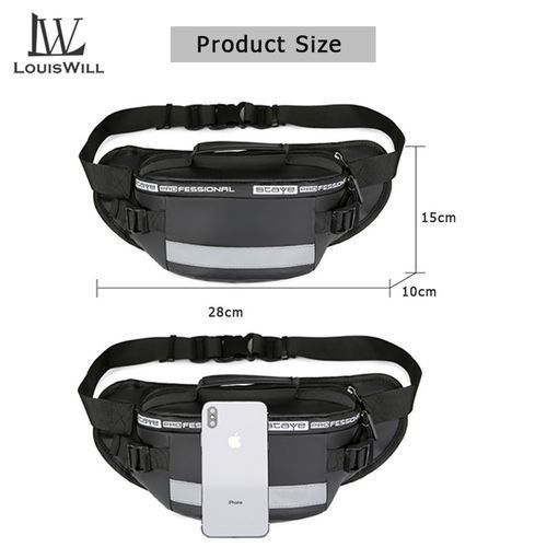 LouisWill Men Fashion Nylon Crossbody Sports Waist Packs