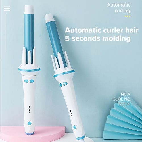 360 Automatic Spin Curling Iron Wand 3 Level Temp Rapid Heating Women Shiny Salon Styling Tools