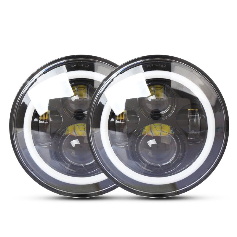 2 PCS 7 Inch IP68 Waterproof 6500K 75W CREE LED Headlight Hi/Lo Beam Driving Lamp For Jeep Wrangler JK TJ LJ