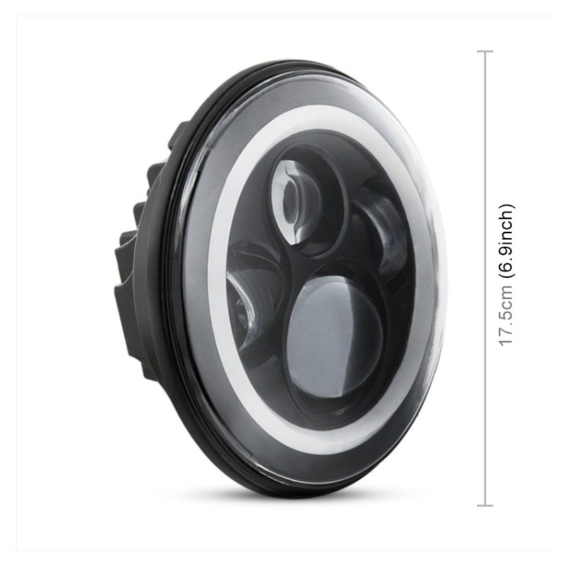 2 PCS 7 Inch IP68 Waterproof 6500K 75W CREE LED Headlight Hi/Lo Beam Driving Lamp For Jeep Wrangler JK TJ LJ