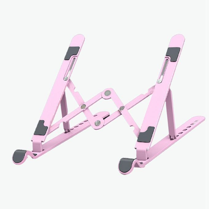 Laptop Stand Lightweight Height Adjustable Ventilated Laptop Pink