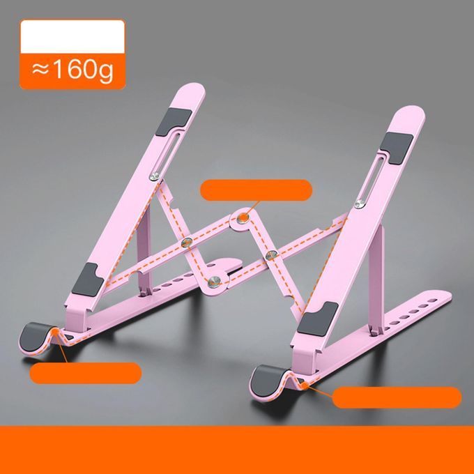 Laptop Stand Lightweight Height Adjustable Ventilated Laptop Pink